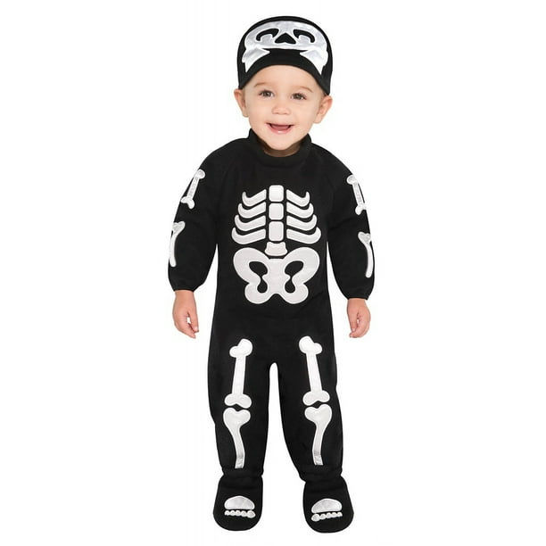 Baby Girls Halloween Costumes Adorable Toddler Bone Print Romper Jumpsuit Hat Set Outfits Clothes